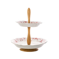 Country Estate Winter Frolic Two Tiered Server - Ruby | 1st