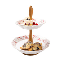 Country Estate Winter Frolic Two Tiered Server - Ruby | 1st