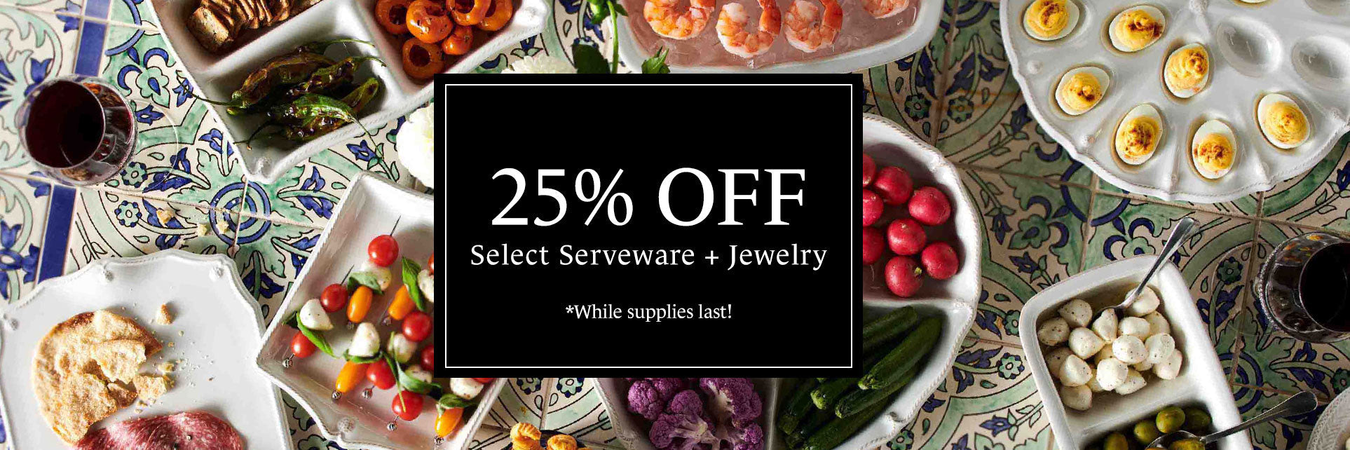 Serveware + Jewelry Sale