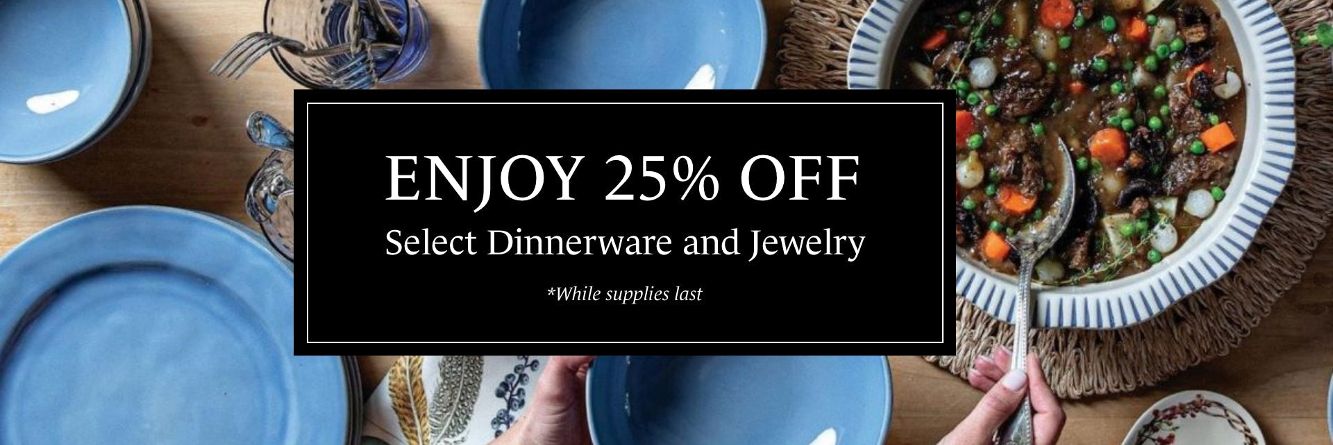 Dinnerware + Jewelry Sale