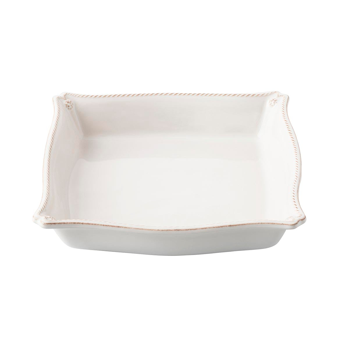 Berry & Thread Matzoh Plate - Whitewash - Alternate View