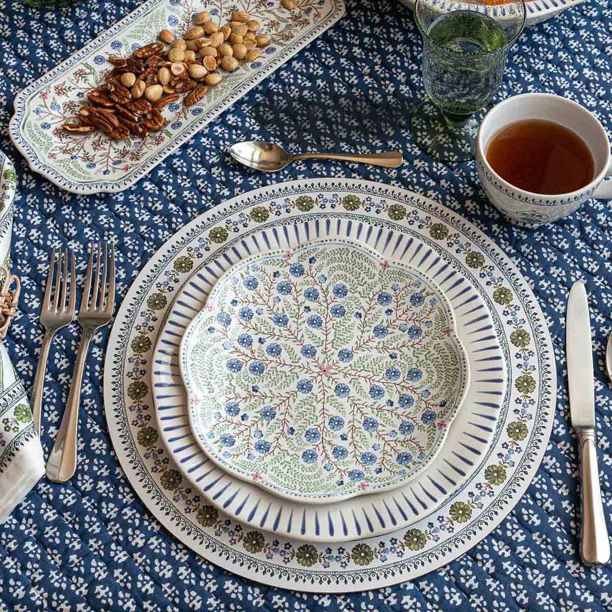 Villa Seville Scalloped Dessert-Salad Plate Set-4 - Chambray | 2nd
