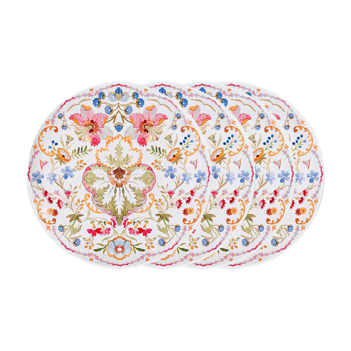 Sofia Melamine Dessert Plate Set/4 - Multi | 1st