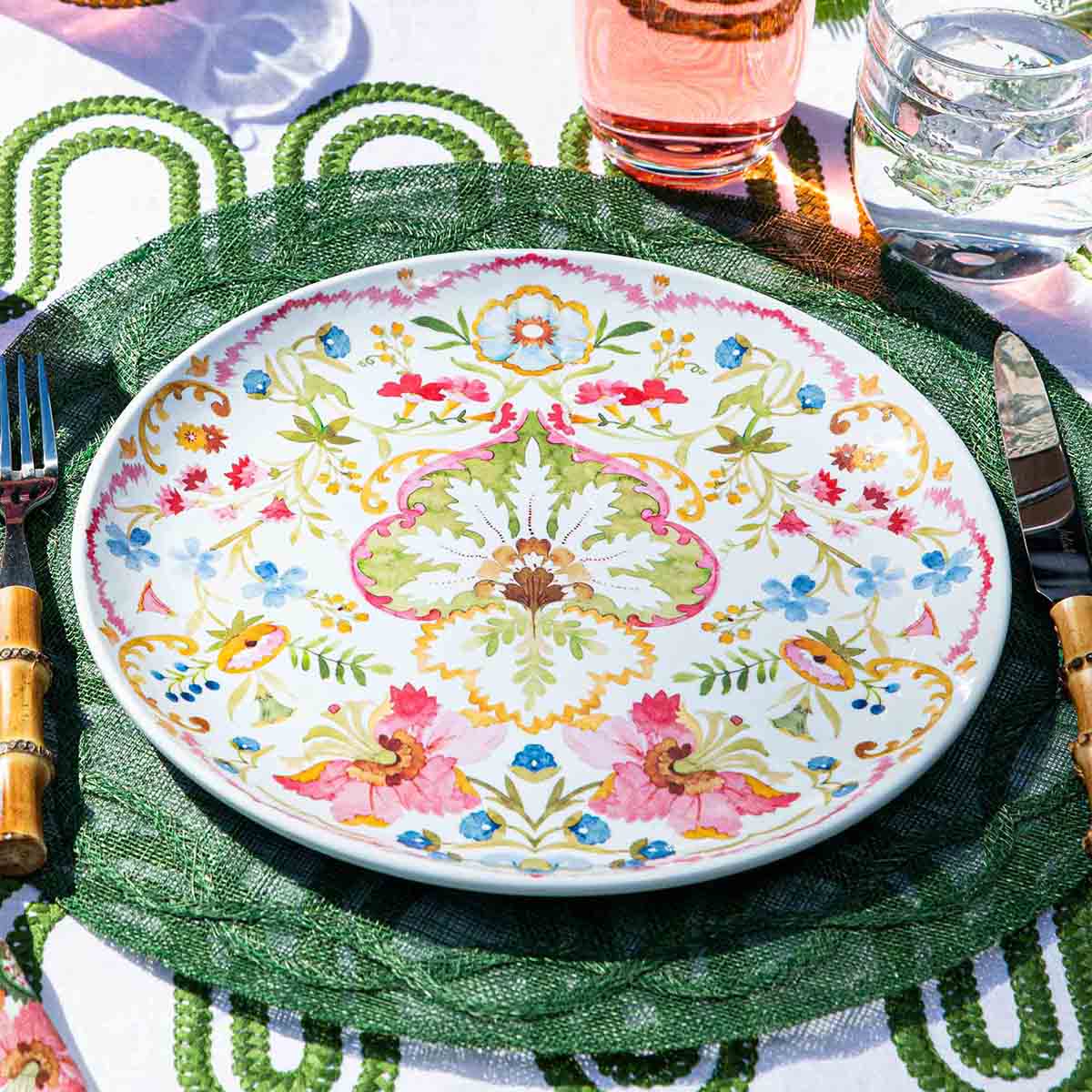 Sofia Melamine Dinner Plate Set/4 - Multi | 1st