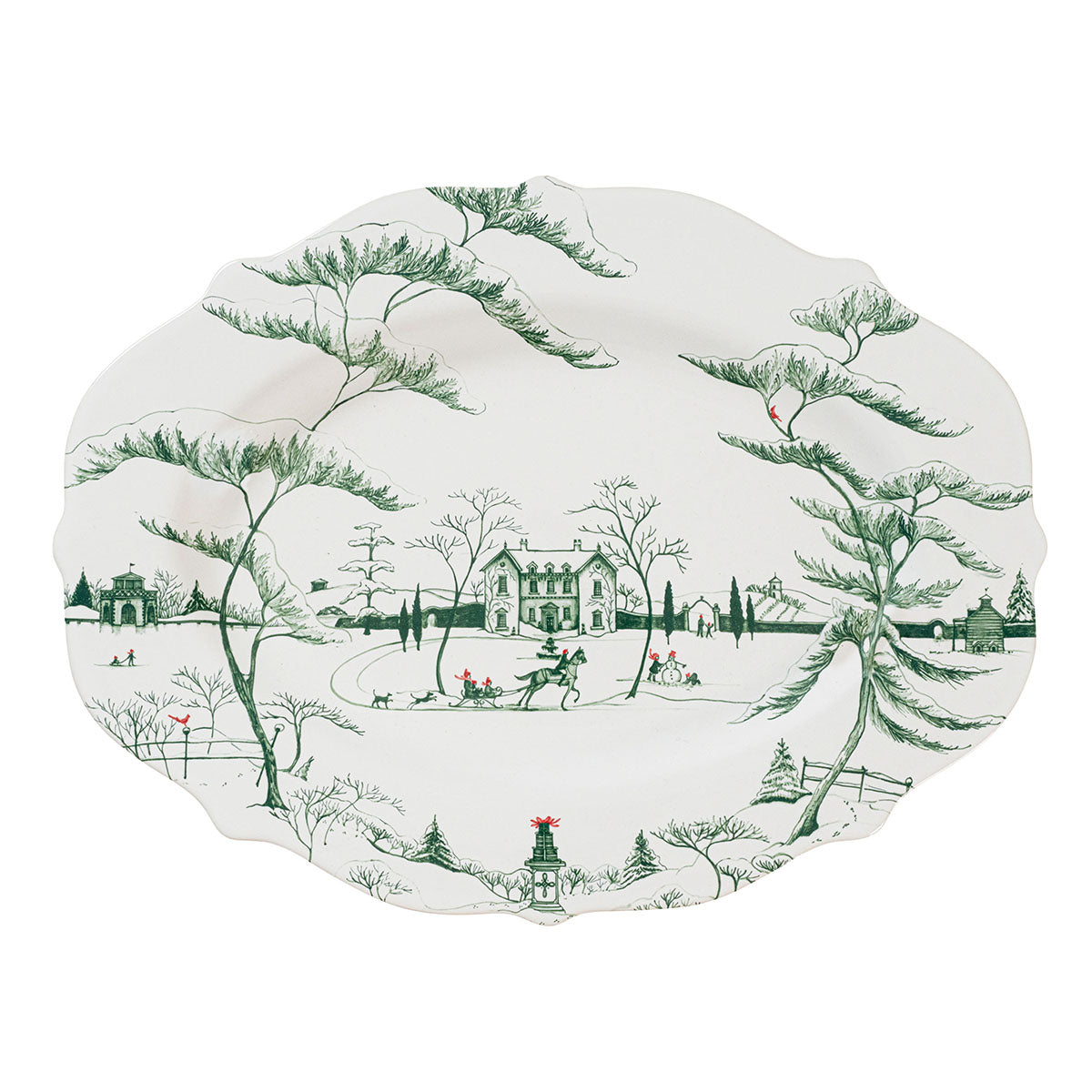Country Estate Winter Frolic 18" Platter - Evergreen | 2nd