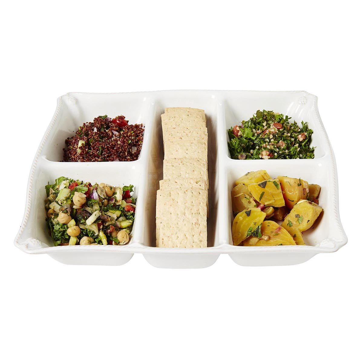 Berry & Thread Appetizer Platter - Whitewash - Alternate View