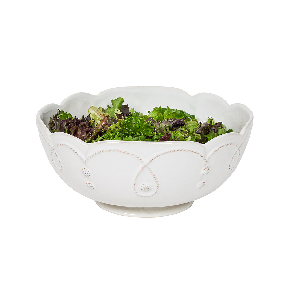 Jardins du Monde 10" Serving Bowl - Whitewash - Alternate View