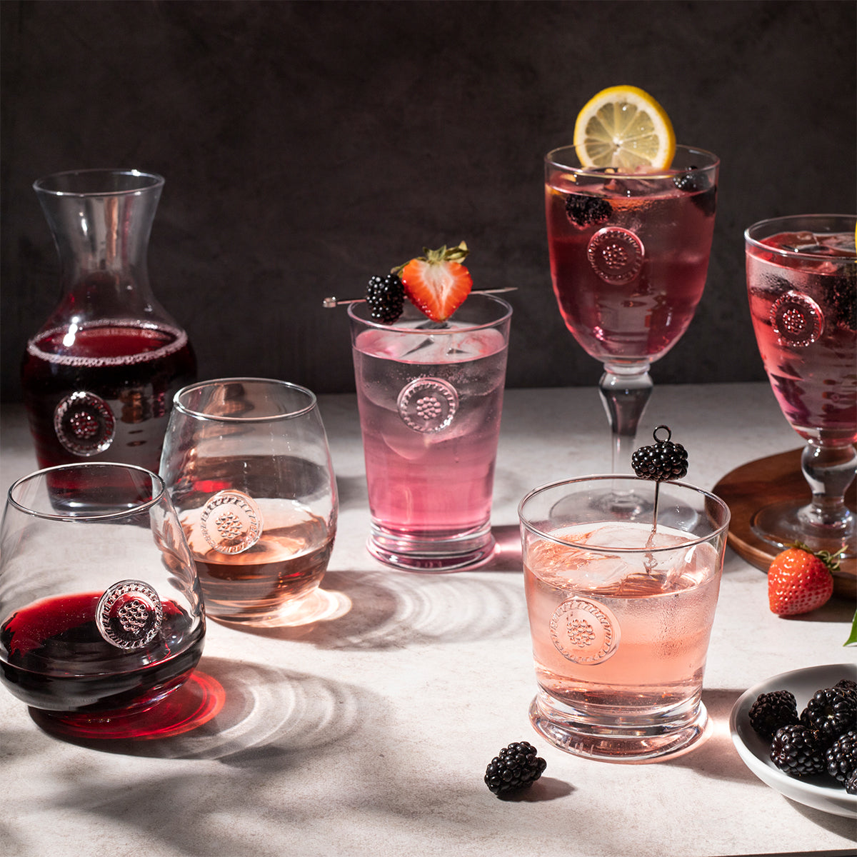 Berry & Thread Stemless White Wine Glass Set/4 - Alternate View