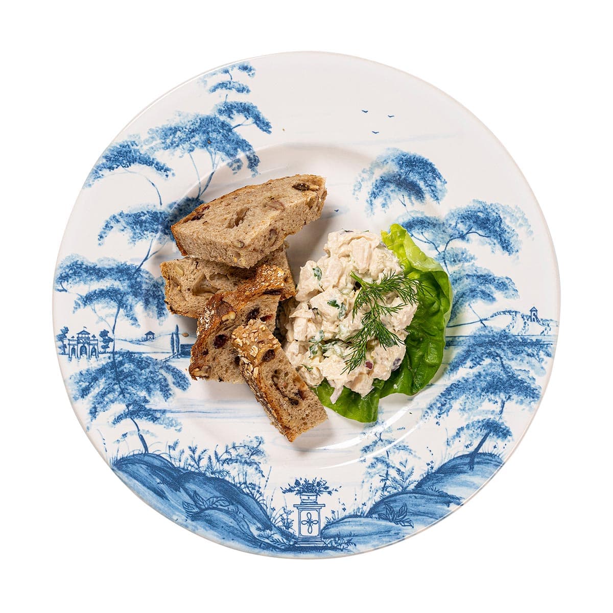 Country Estate Dinner Plate Set/4 - Delft Blue - Alternate View