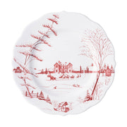 Country Estate Winter Frolic Dinner Plate Set/4 - Ruby