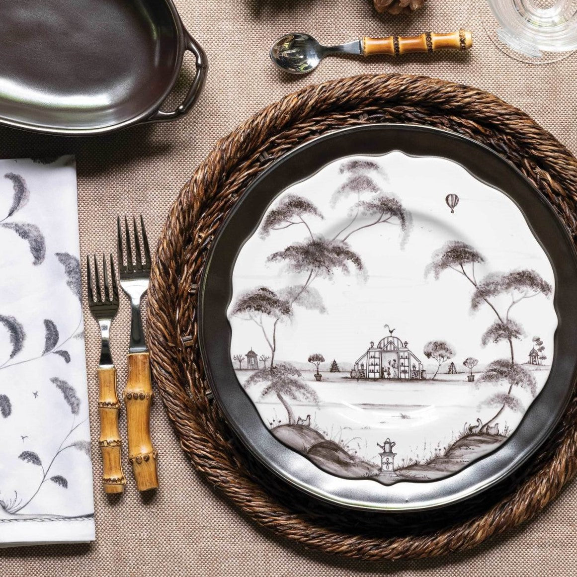 Country Estate Salad Plate Set/4 - Flint Grey - Alternate View