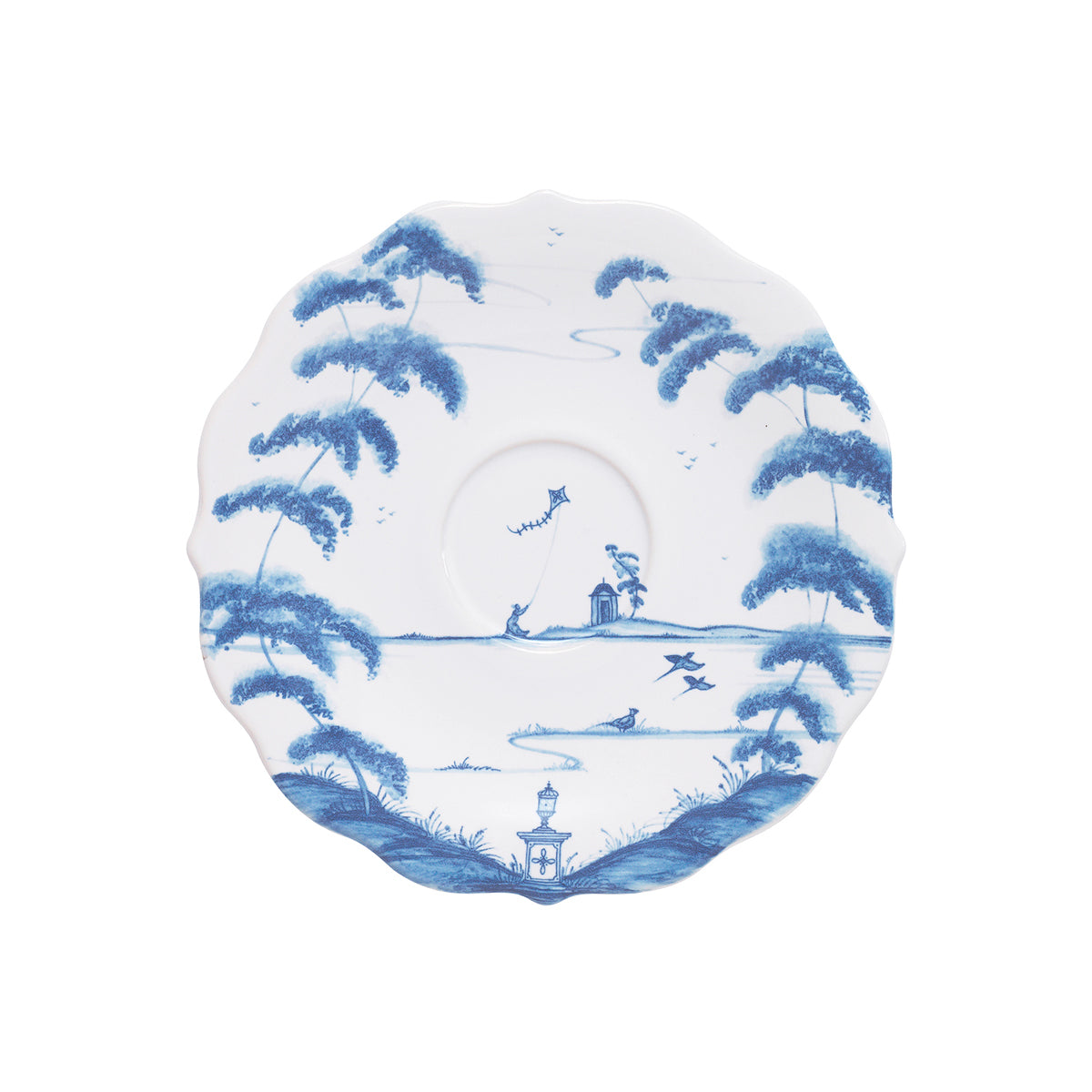 Country Estate Saucer Set/4 - Delft Blue