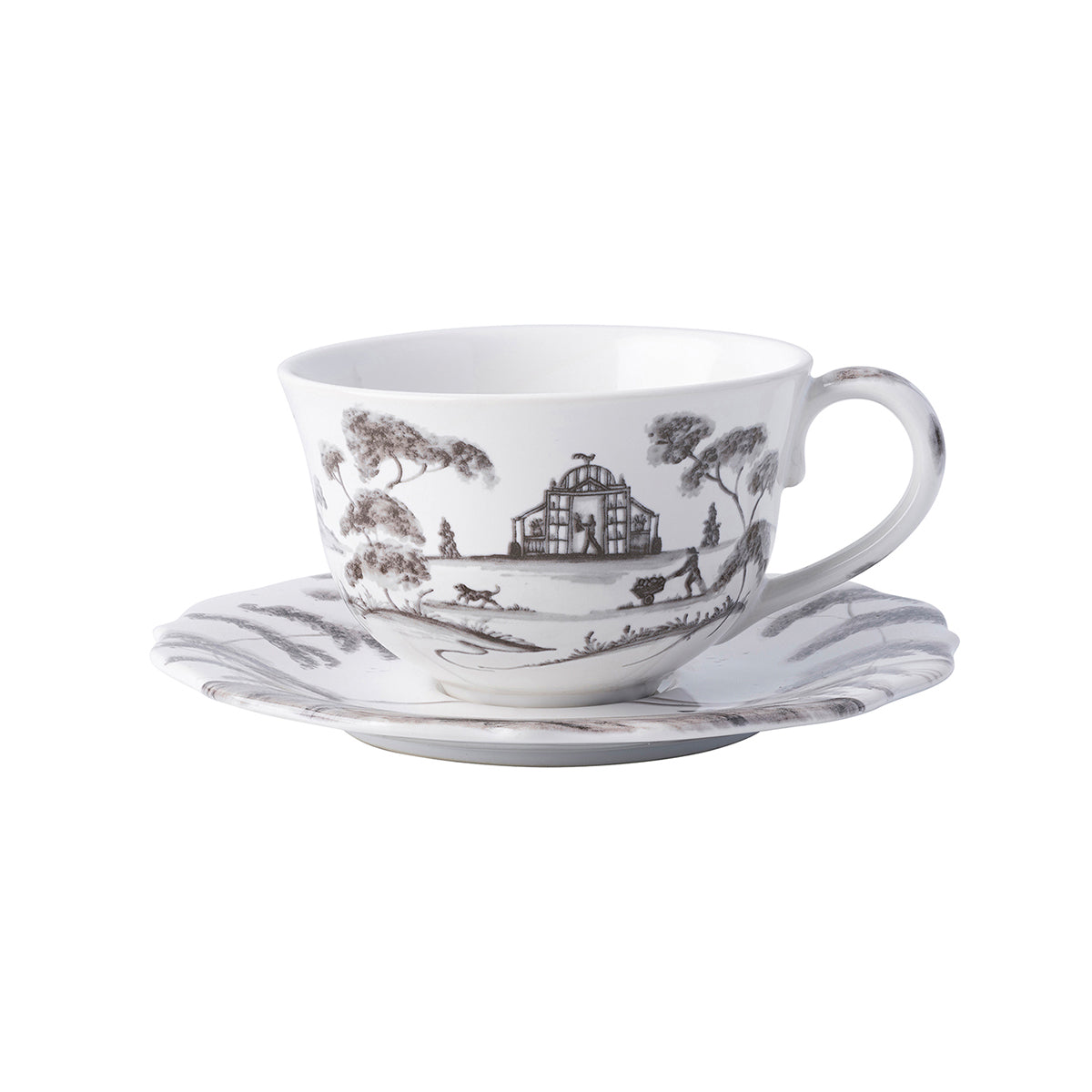 Country Estate Saucer Set/4 - Flint Grey - Alternate View