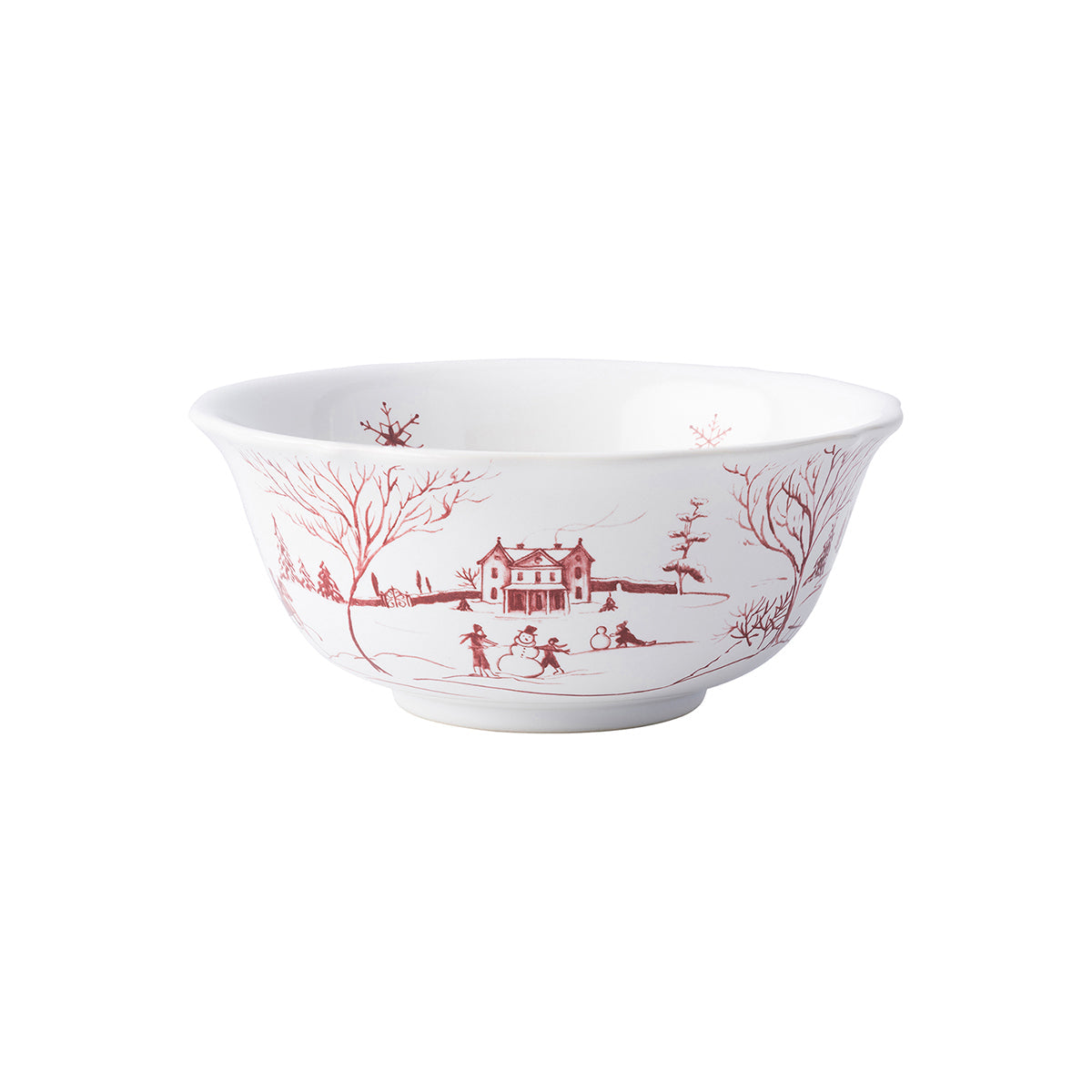 Country Estate Winter Frolic Cereal Bowl Set/4 - Ruby