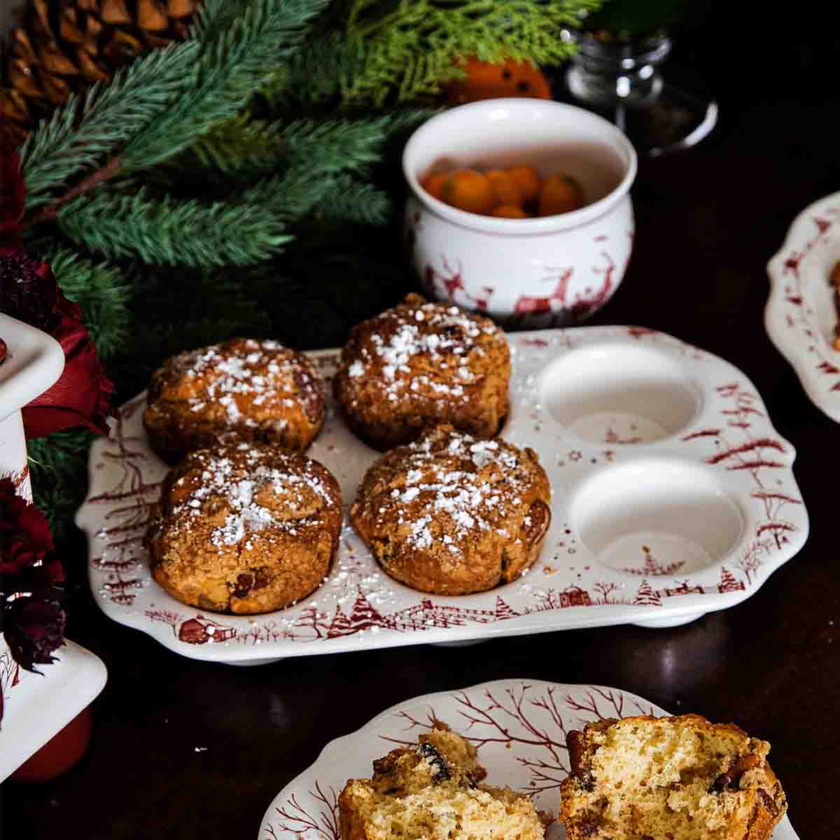 Country Estate Winter Frolic Muffin Dish | 2nd