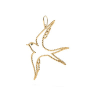 Songbird Earrings 2" in Gold