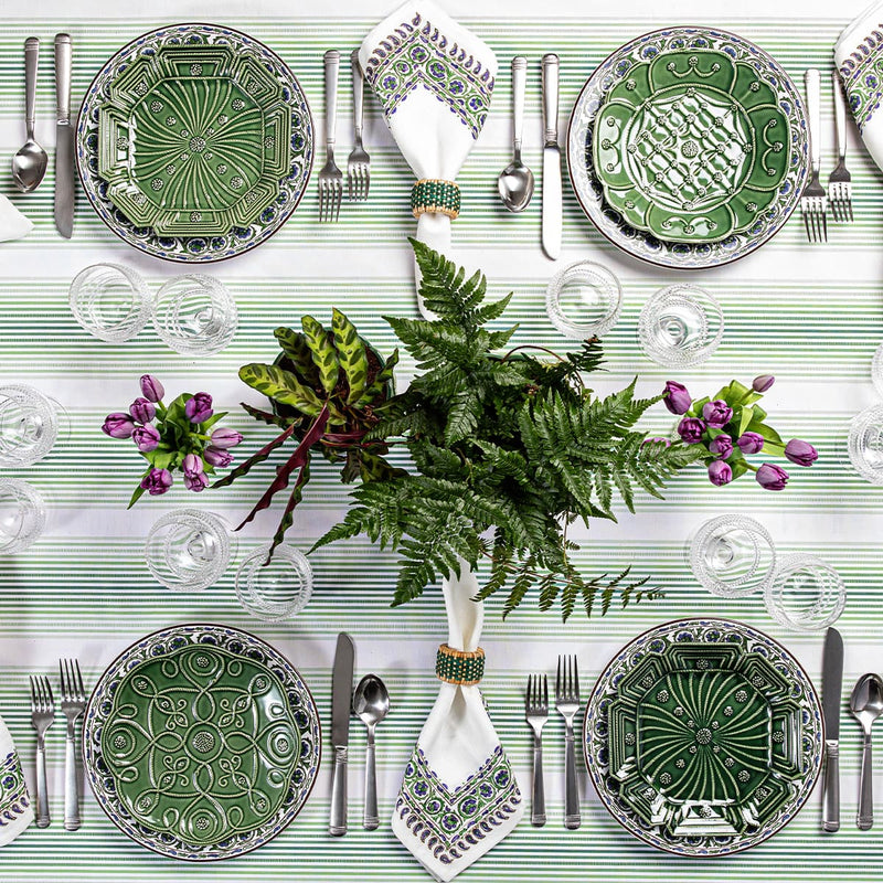 Veronica Beard Jardin du Monde Green plates.