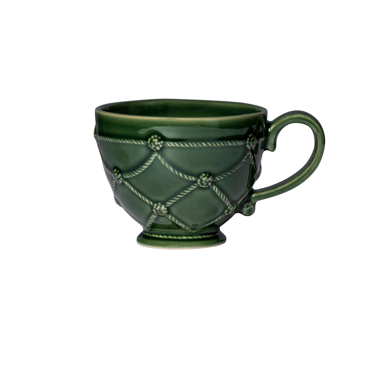 Featuring motifs inspired by those found at the heart of lush European gardens, this regal footed mug dresses up your morning coffee with a little splash of splendor