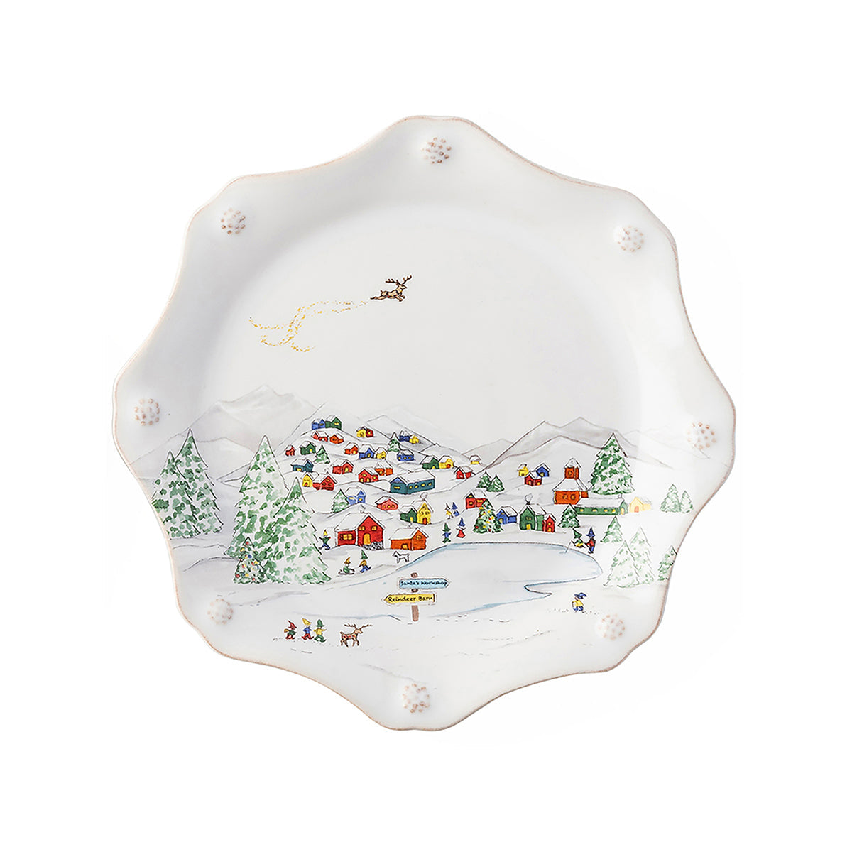 Berry & Thread North Pole Dessert/Salad Plate Set/4