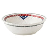 White bowl with a Berber-inspired design along the rim.