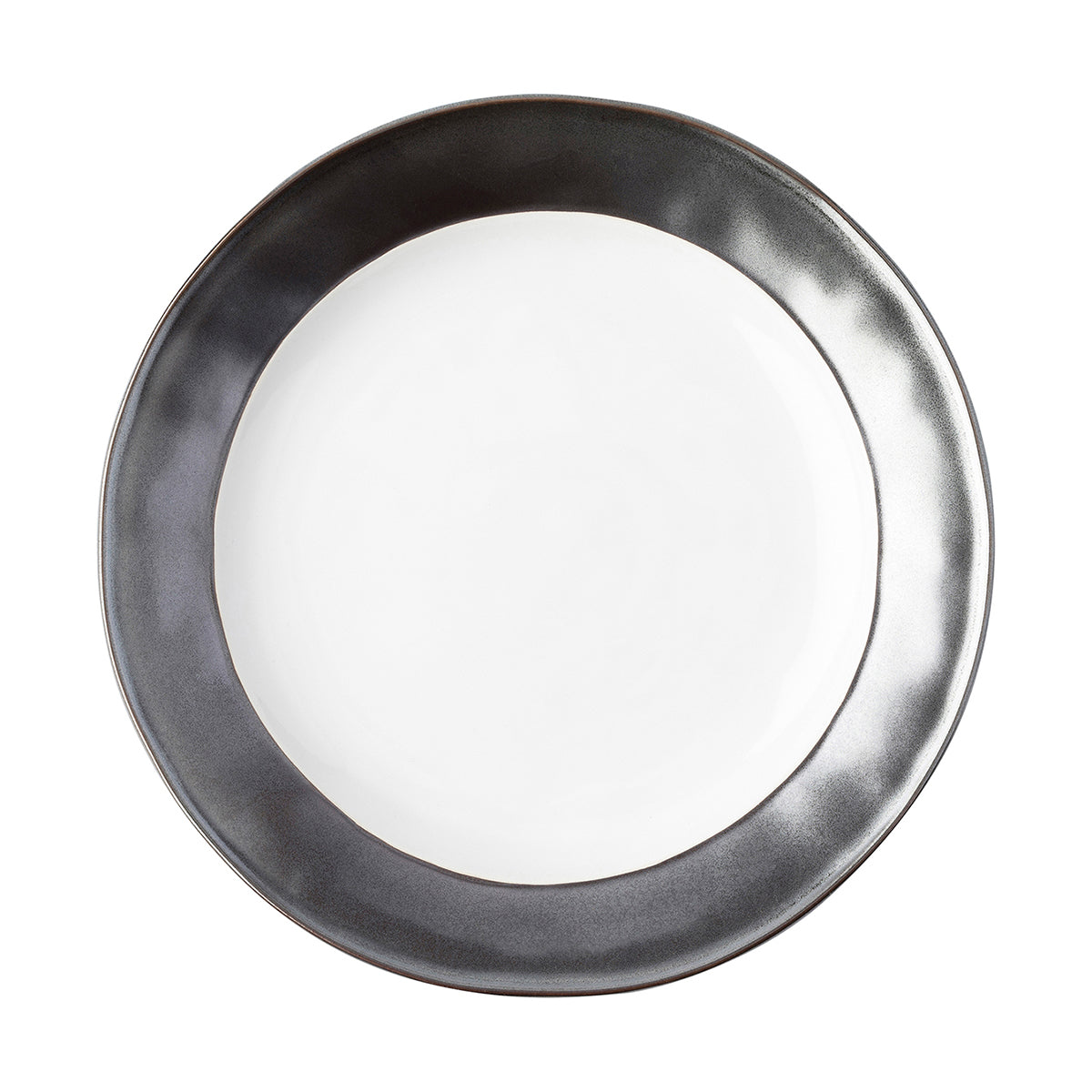Emerson Dinner Plate Set-4 - White-Pewter-2nd