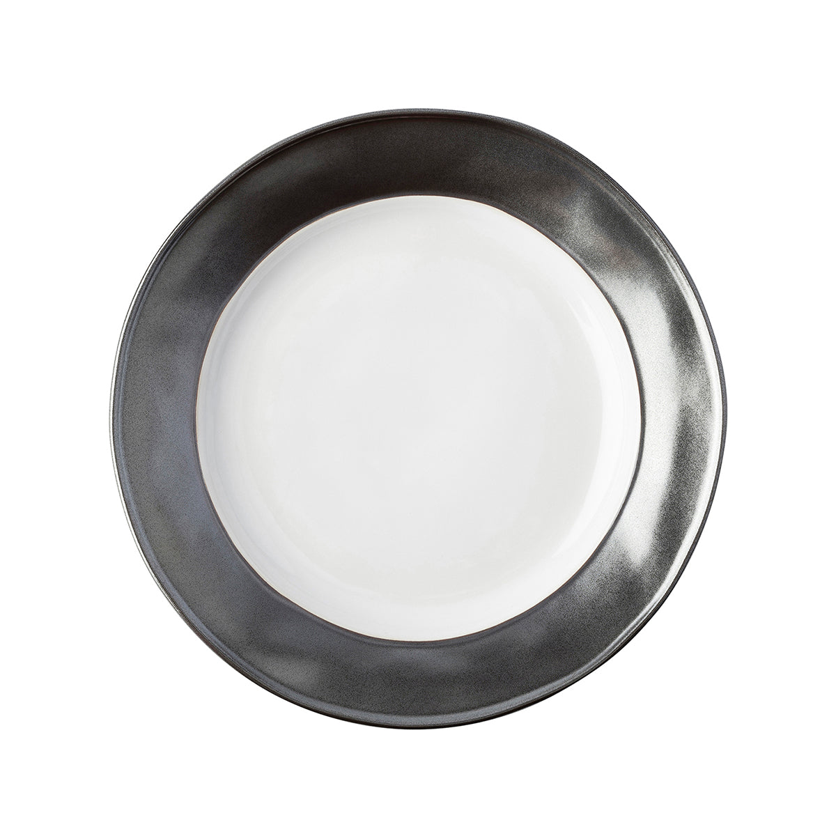 Emerson Salad Plate Set-4 - White-Pewter-2nd