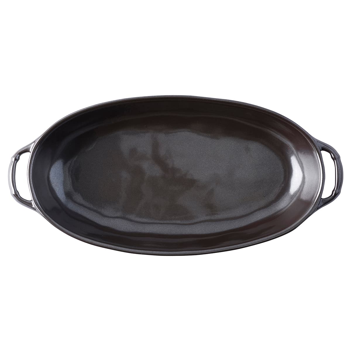 From our Pewter Stoneware Collection - Straight from oven to table, your bubbling epicurean masterpiece will take center stage in our shimmering Pewter Stoneware baking dish.