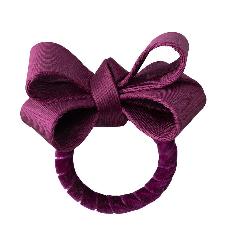 Tuxedo Napkin Ring Set-4 - Plum-1st