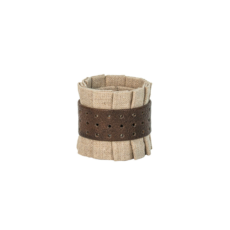 Ruffle Napkin Ring Set-4 - Natural-1st