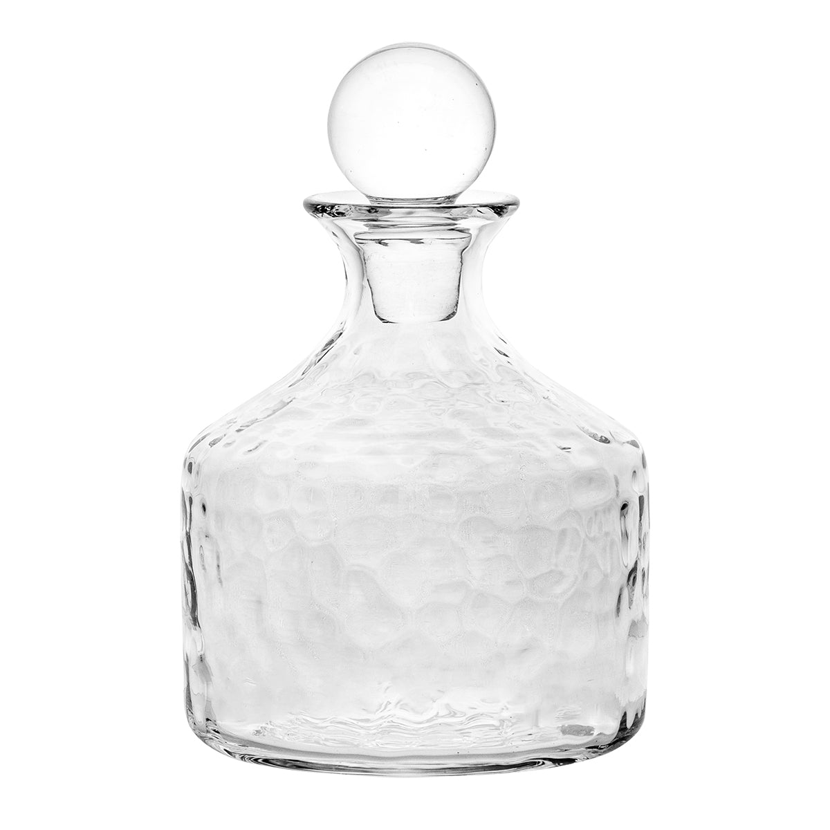 Understated and quite handsome, this textured decanter in mouth-blown glass would look fetching on your home bar or make a lovely gentleman’s gift.