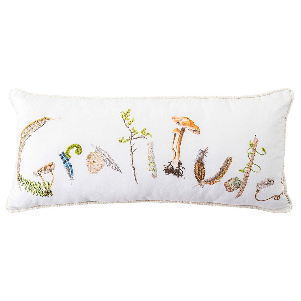 Forest Walk Gratitude Pillow 12 in x 27 in-1st