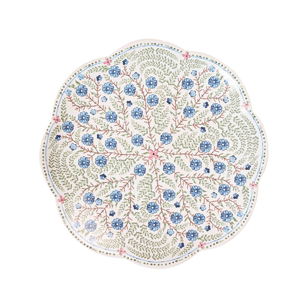 Villa Seville Scalloped Dessert/Salad Plate Set/4 - Chambray | 2nd
