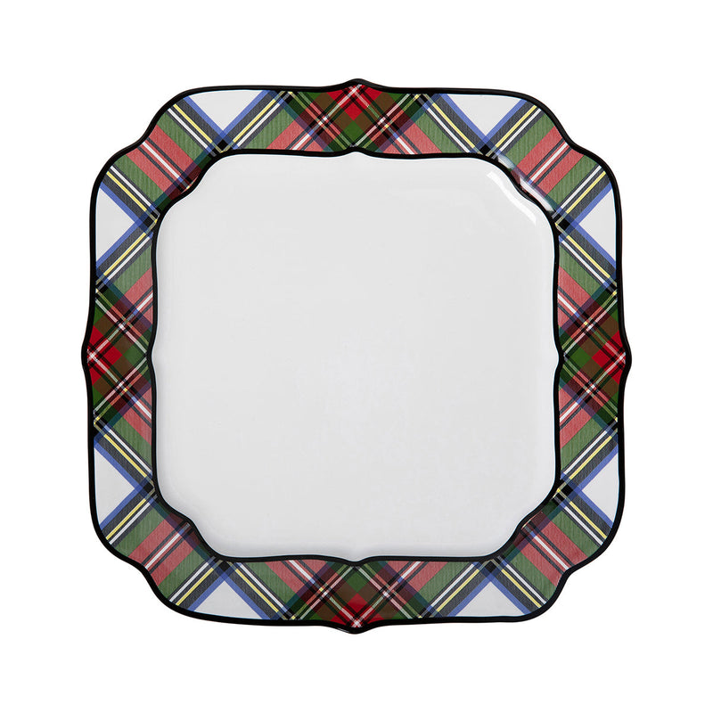 Cookies for Santa never looked so chic! This square tray with scalloped rim is begging to be left on your countertop to display your most delicious Christmas cookies - or piled high and gifted to a Holiday hostess or neighbor.
