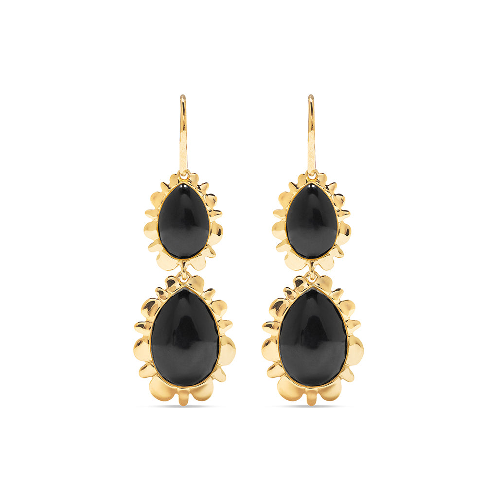 Bliss Double Drop Earrings - Onyx – Juliska Factory Outlet