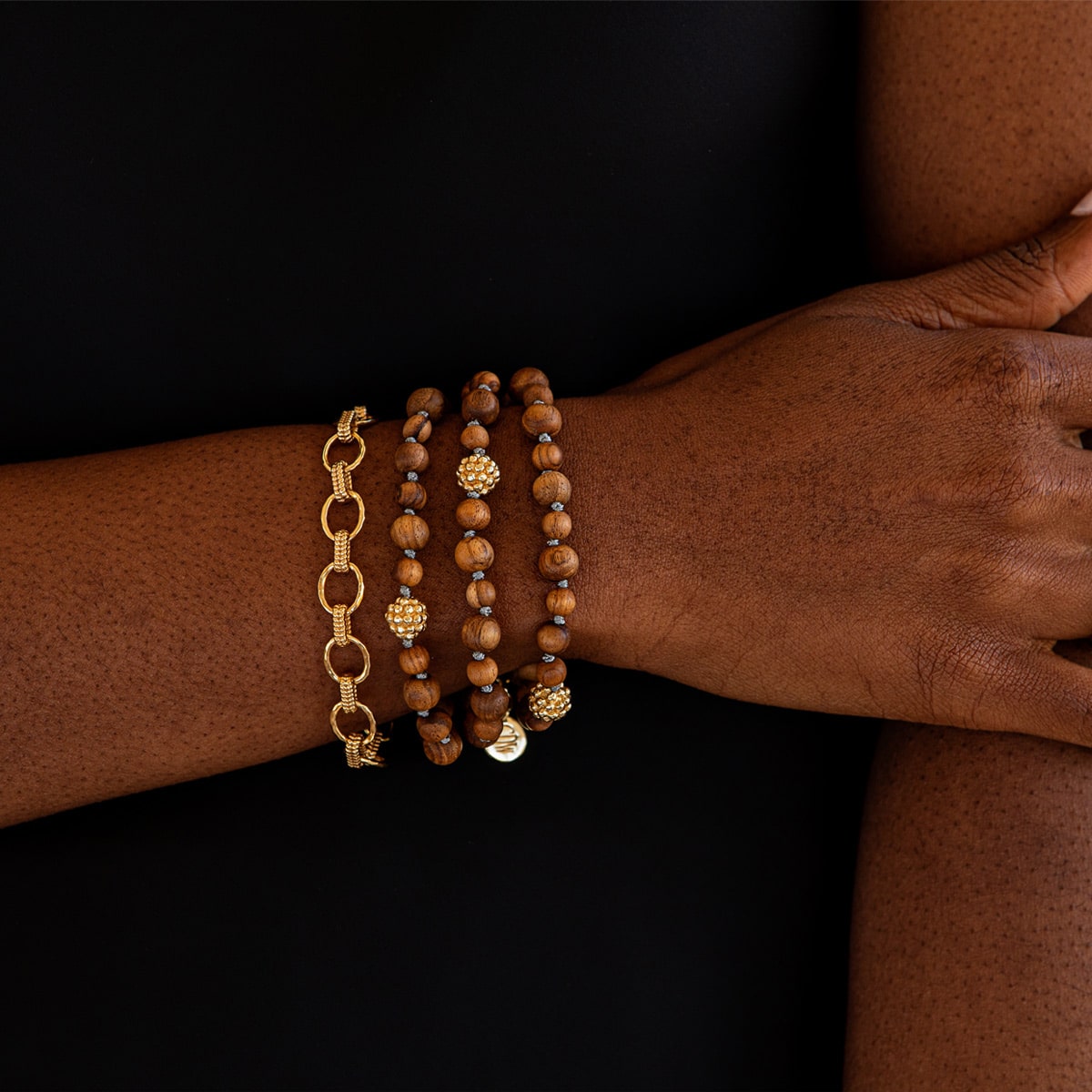 Earth Goddess Beads Bracelet - Teak – Juliska Factory Outlet
