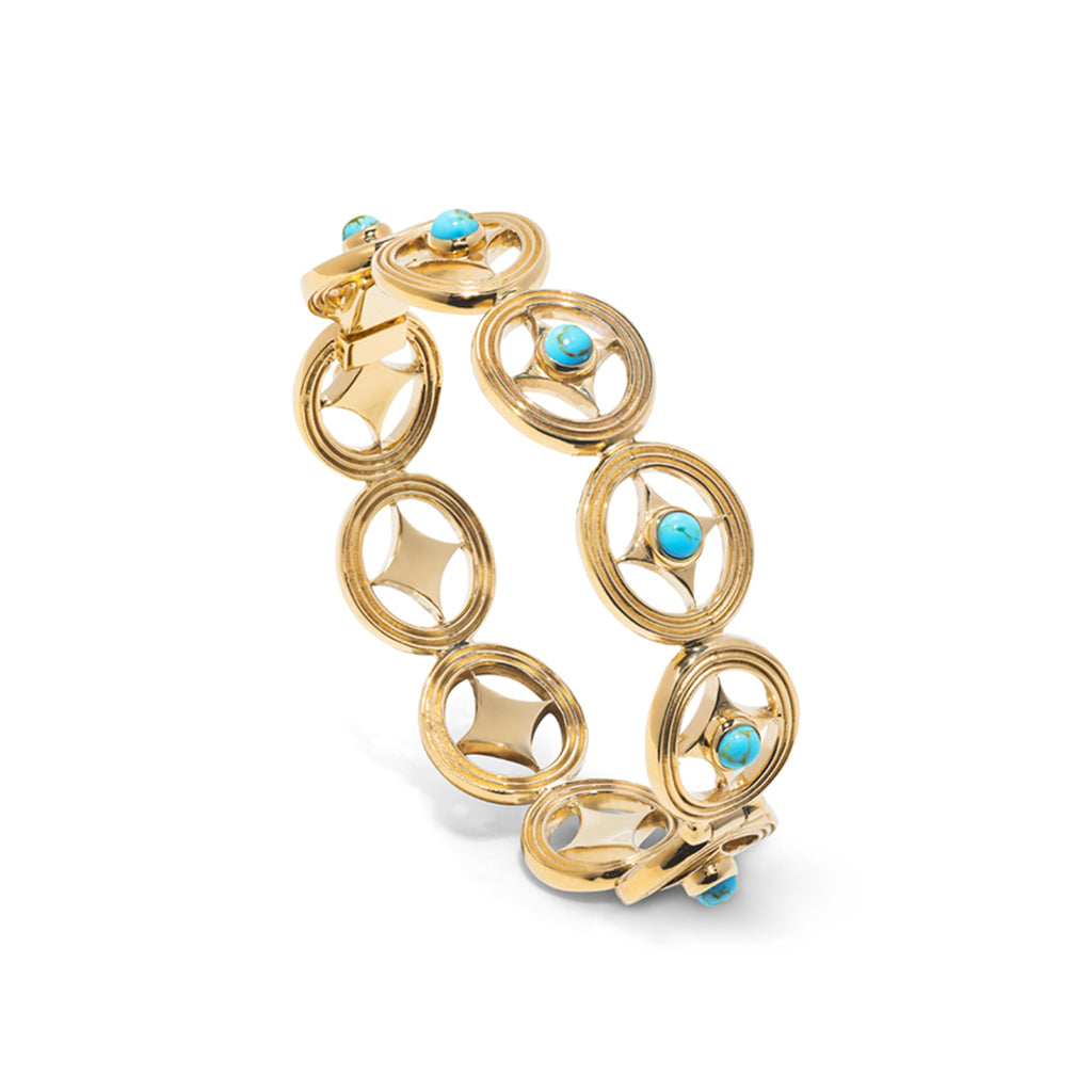Monique Hinged Bangle - Turquoise – Juliska Factory Outlet