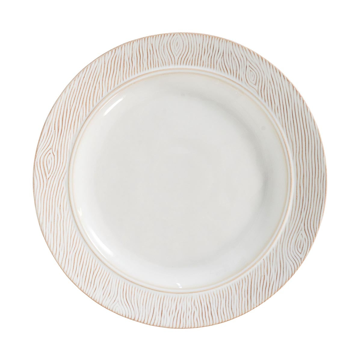 Inspired by the oldest grove of oak trees in England’s Blenheim Park, this woodgrain textured collection is rendered in a fresh and peaceful palette of creams and warm browns, with our signature whitewash glaze and a patina to highlight the beautifully rich motif. Equally idyllic and chic, this versatile dinner plate flourishes year-round, and layers easily with many other Juliska patterns.