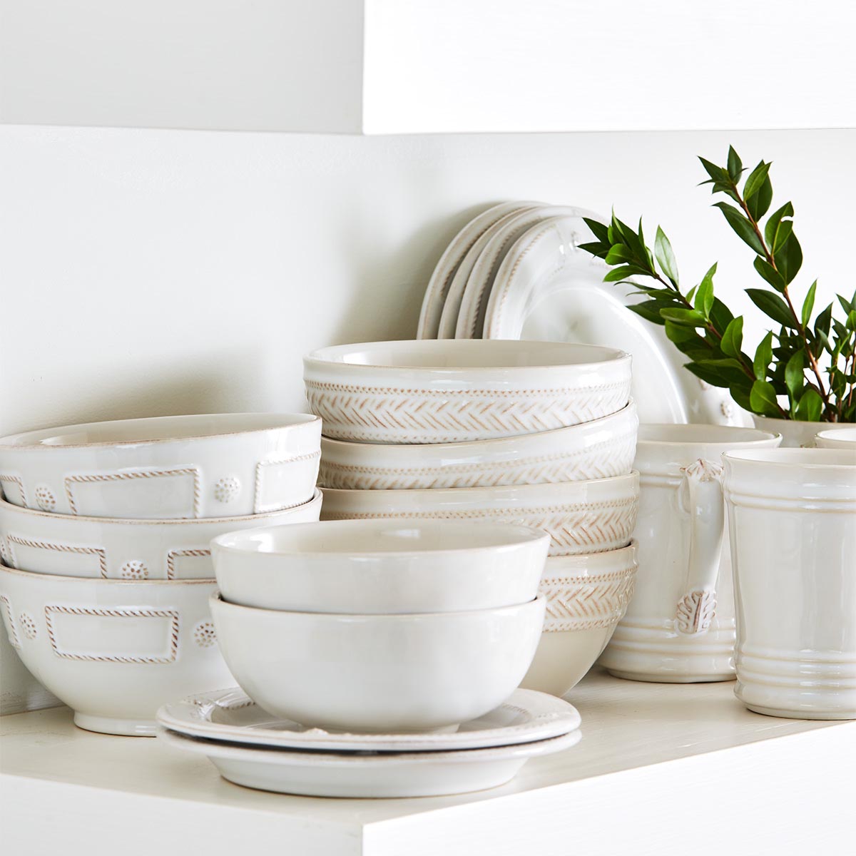 Berry & Thread French Panel Cereal Bowl Set/4 - Whitewash | 2nd